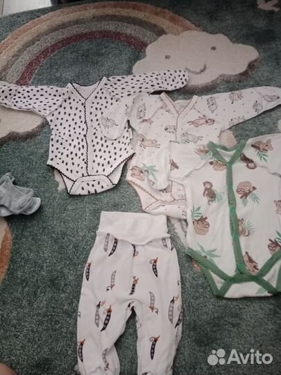 Вещи пакетом для новорожденного по 62р