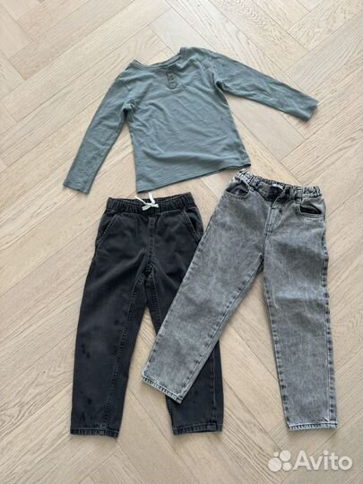 Джинсы и лонгслив H&M