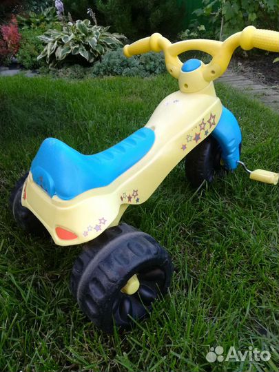 Мотоцикл велосипед детский 3х колёсный