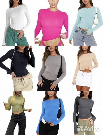 Лонгслив гладкий