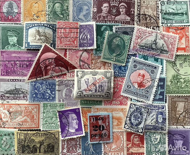 100 Старинных марок до 1950 г Без повторов