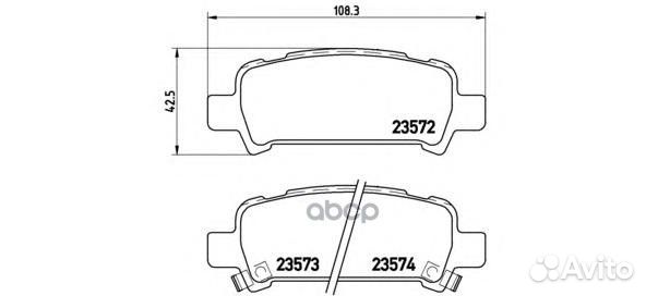 Колодки тормозные дисковые зад P78011 Brembo