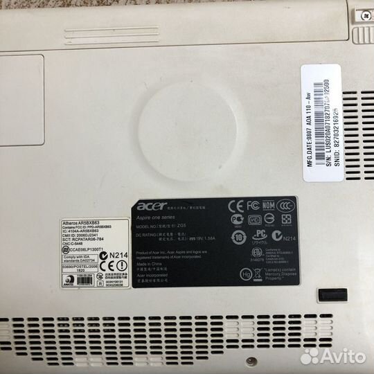 Нетбук Aсer Aspire One ZG5