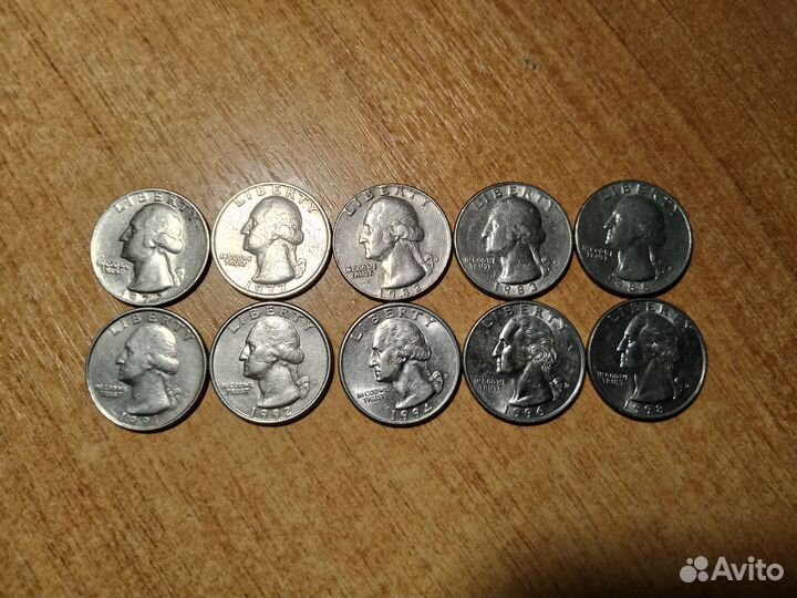Монеты США Центы 1,5,10,25