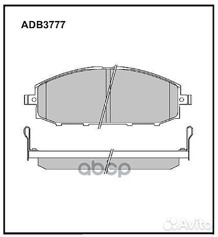Колодки тормозные дисковые перед ADB3777 AL