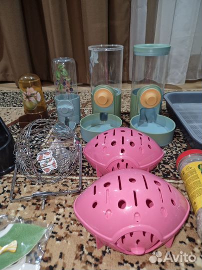 Аксессуары для грызунов и птиц+лоток-домик