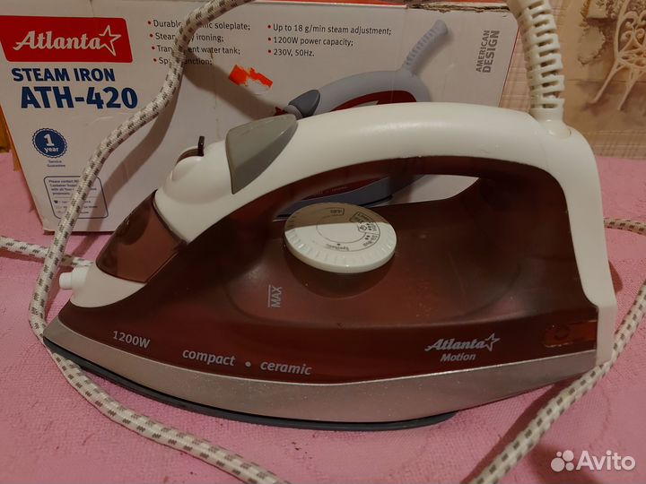 Утюг на запчасти Atlanta steam iron ATH-420