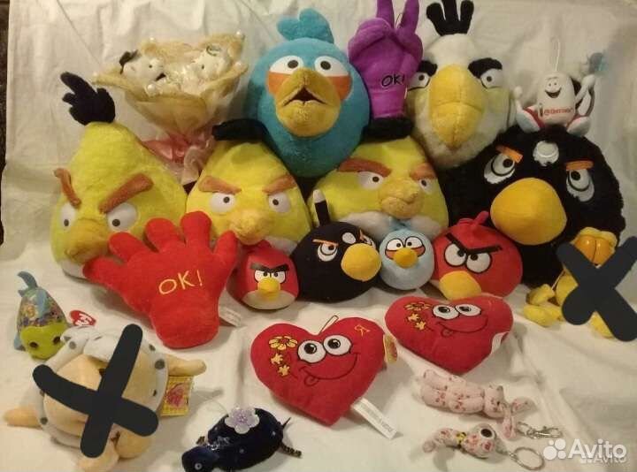 Angry Birds(больш.) и др.элитные мягкие игрушки