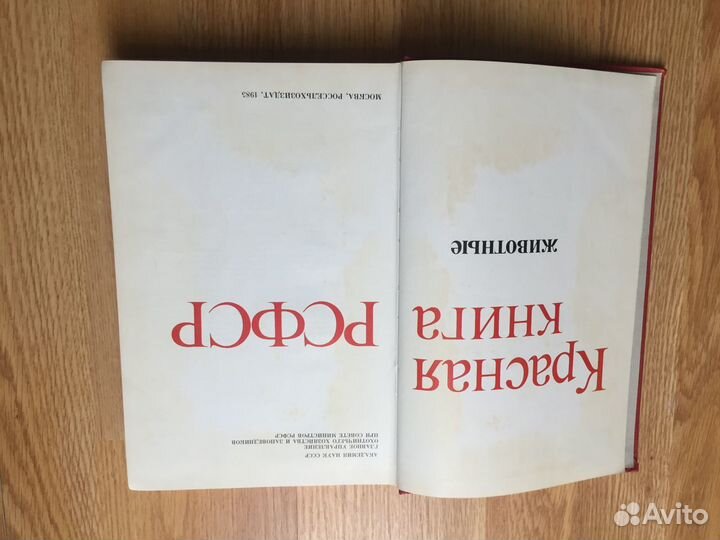 Красная Книга РСФСР Животные 1985