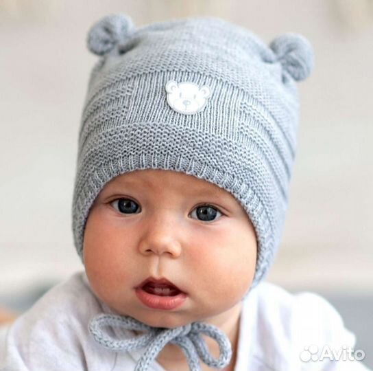 Новая шапка для мальчика 40-42 с шерстью