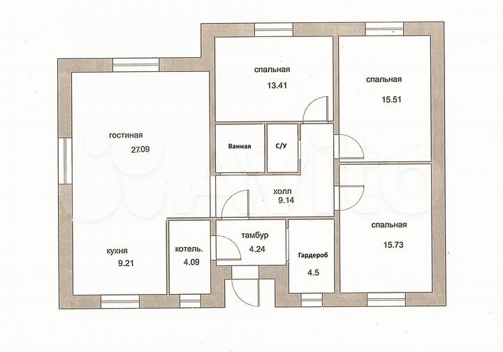 Дом 106 м² на участке 6 сот.