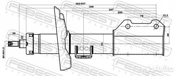 Амортизатор перед прав 10660581FR Febest