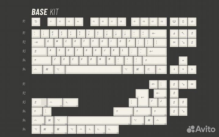 Кейкапы для Topre 2048 EC Base + Icon