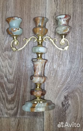 Подсвечник канделябр из оникса