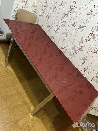 Кухонный стол стеклянный раскладной бу