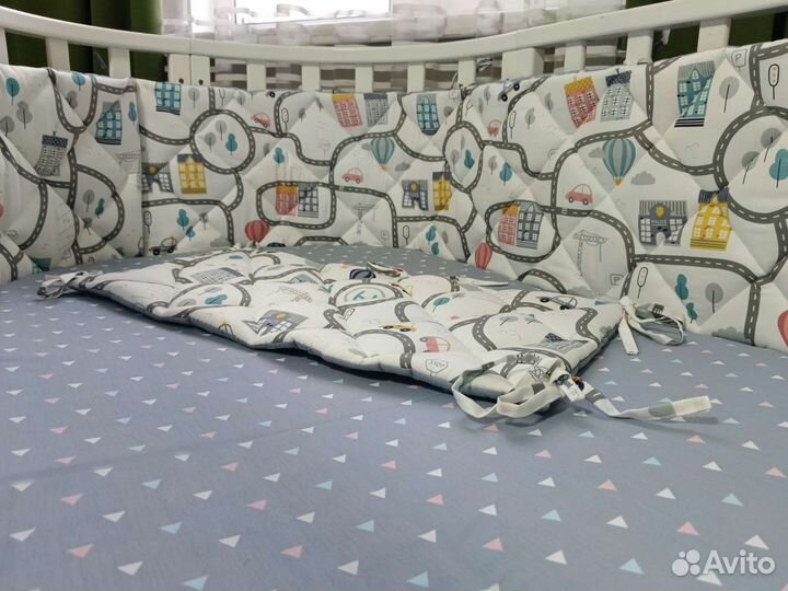 Стеганные бортики для мальчика