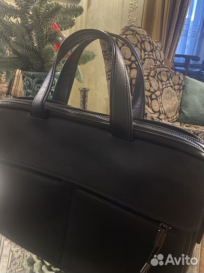 Мужской кожаный портфель новый