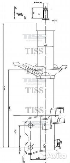 Стойка газомасляная перед правая на Nissan Sunn