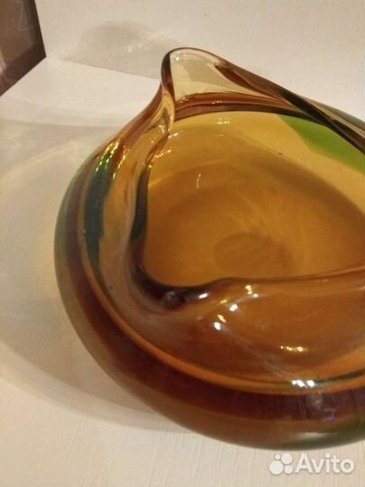 Пепельница цветное стекло СССР