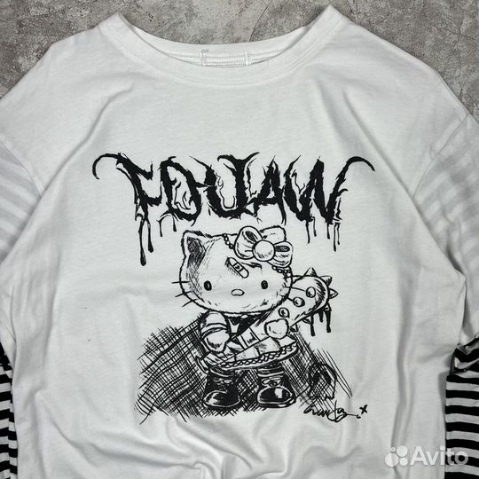 Лонгслив Fouaw Vintage Y2K Кофта (Реп Готика)