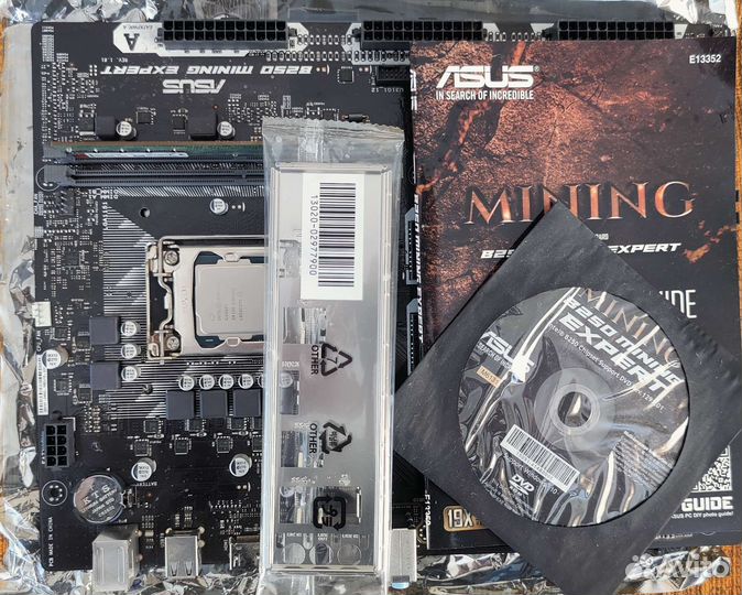 Asus B250 mining expert +CPU Intel g4600t+8Gb RAM