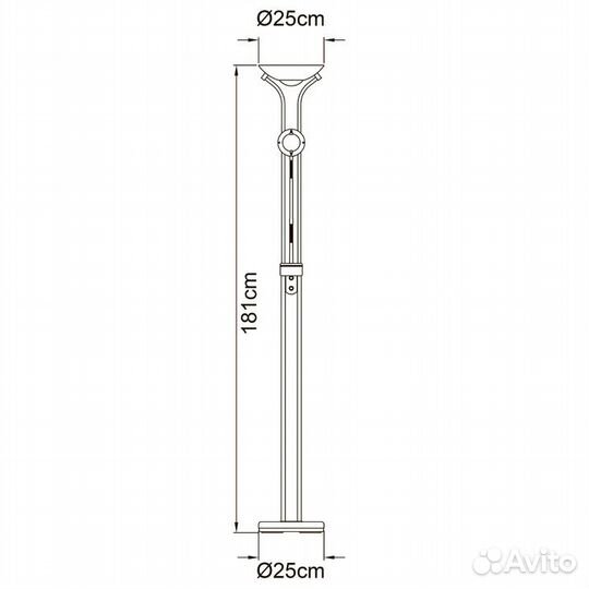 Торшер Arte Lamp на 2 лампочки A4329PN-2CC новый