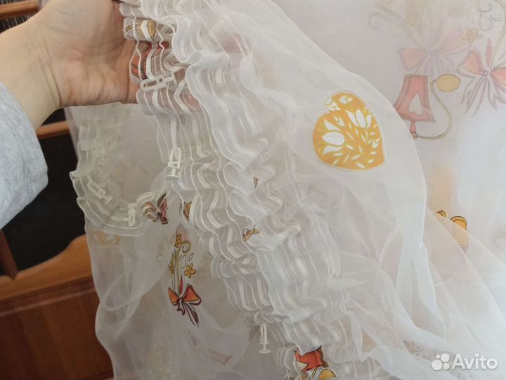 Штора, тюль, органза для детской