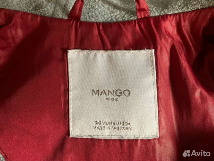 Куртка mango (рост 116, 6 лет) утепленная