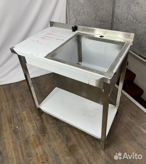 Мойка с полкой из нержавейки