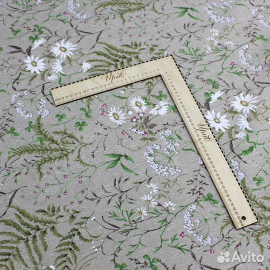 Ткань Полулён льняное лето шир. 150см