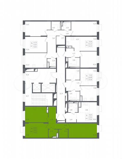 2-к. квартира, 56,8 м², 2/12 эт.