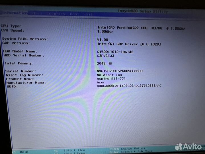 Ноутбук Acer Aspire ES1-331-P3K1