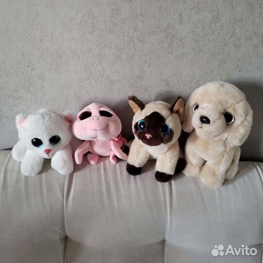 Мягкая игрушка глазастик кошка кот черепаха собака