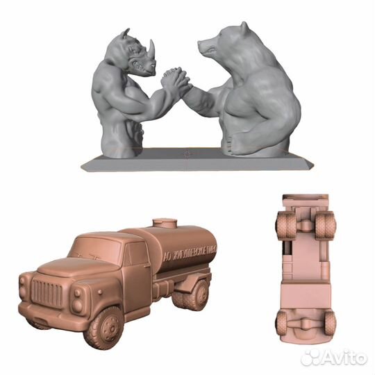 3D 3д моделирование скульптур, фигур, арт объектов