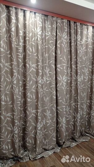 Шторы новые лен