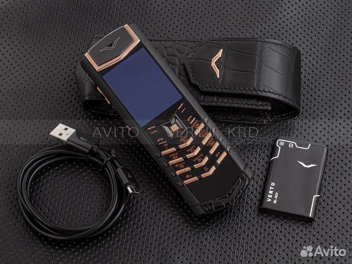 Vertu Signature S Design Red Gold Brown Leather, 4 ГБ