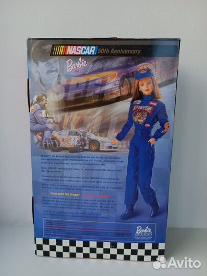 Кукла Барби гонщица Nascar 50th Anniversary