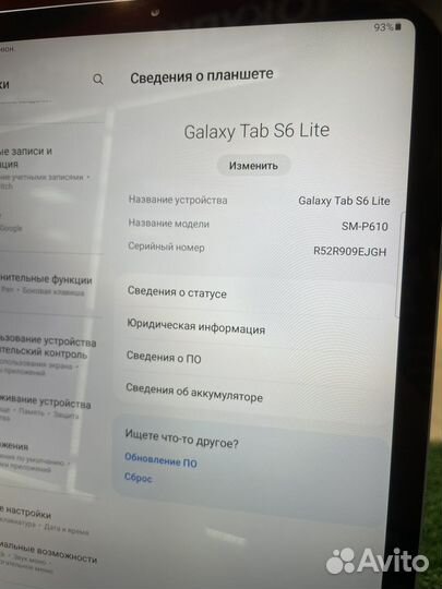 Samsung Tab S6 Lite 4/128gb (Мылит камера)