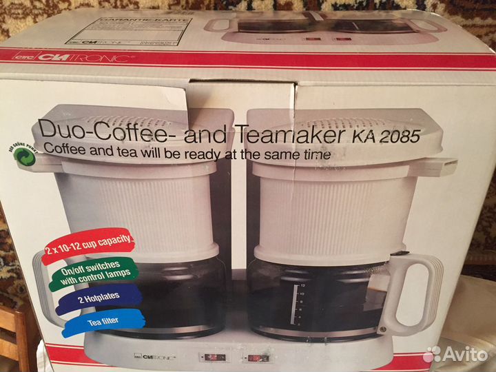 Кофеварка Clatronic двойная Кофе Чай В упаковке