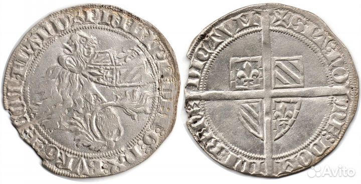 Фландрия двойной грош ND (1389)