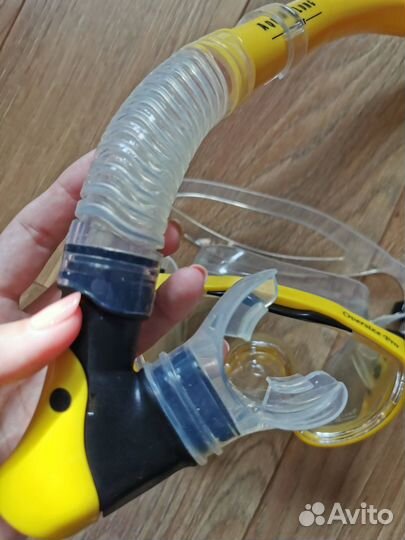 Маска для снорклинга с трубкой, шапочка