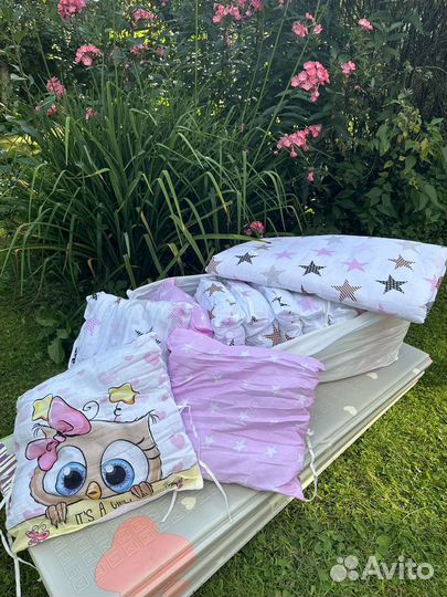 Бортики с одеялком в кроватку комплект новый