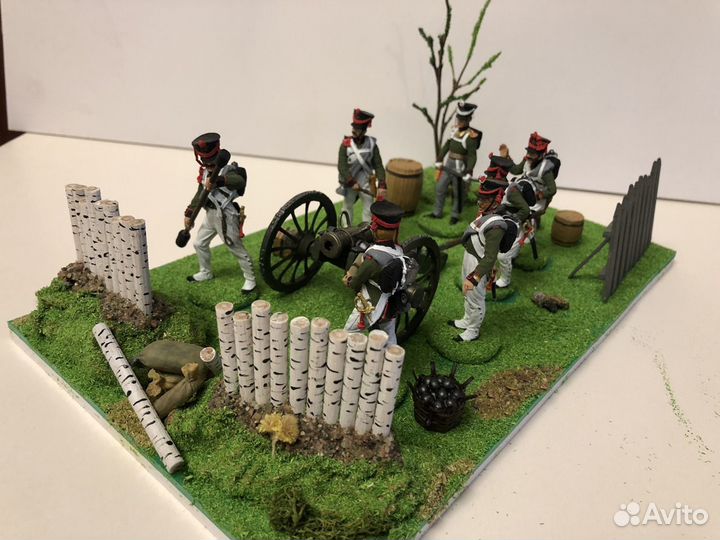 Артиллерийский расчет 1812г 54 мм