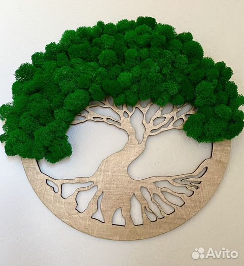 Картина панно из мха Дерево жизни