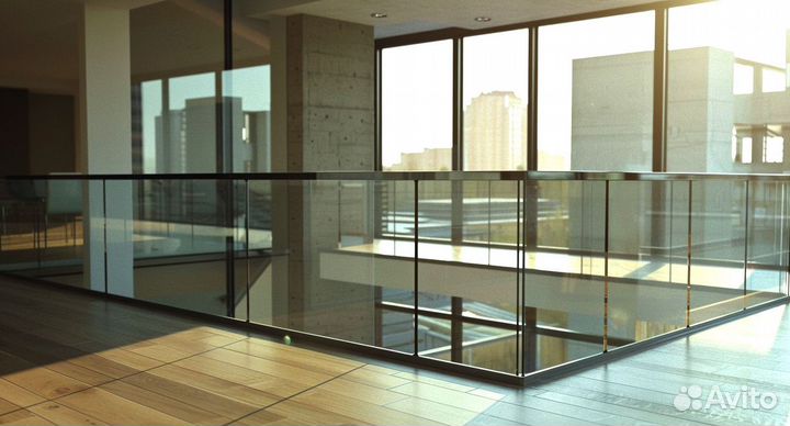 Стеклянные ограждения лестниц