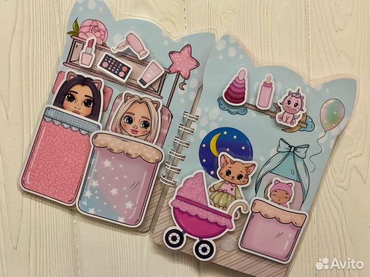 Игры на липучках,домик,девочки,переодевашки