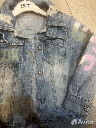 Джинсовая куртка для девочки 110-122