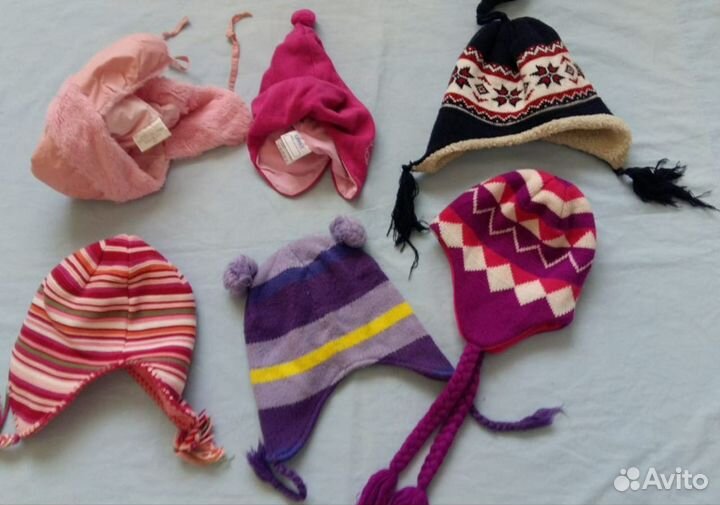 Шапочка для девочки демисезонная р.52-54-56