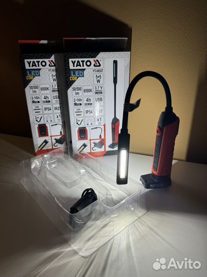 Беспроводная лампа yato COB 500лм, YT-08527