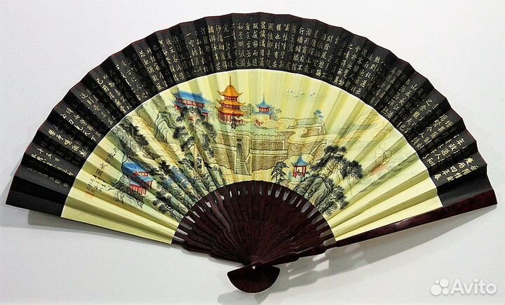 Пейзаж с Пагодами - Настенный Веер,0,65м., ru* 2-4